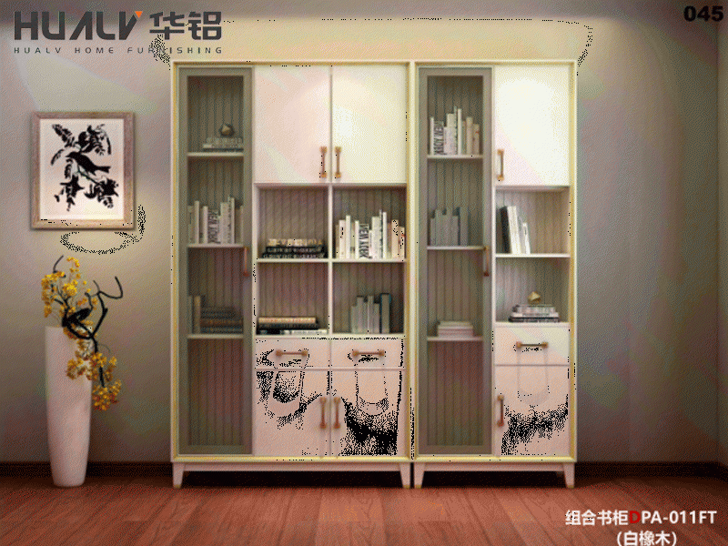 All aluminum bookcase