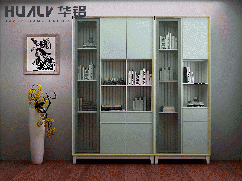 All aluminum bookcase